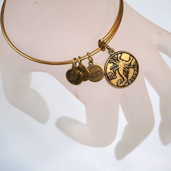ALEX & ANI Scorpio Bracelet Energy Charm Gold Tone Bangle 2013 - Picture 1 of 6